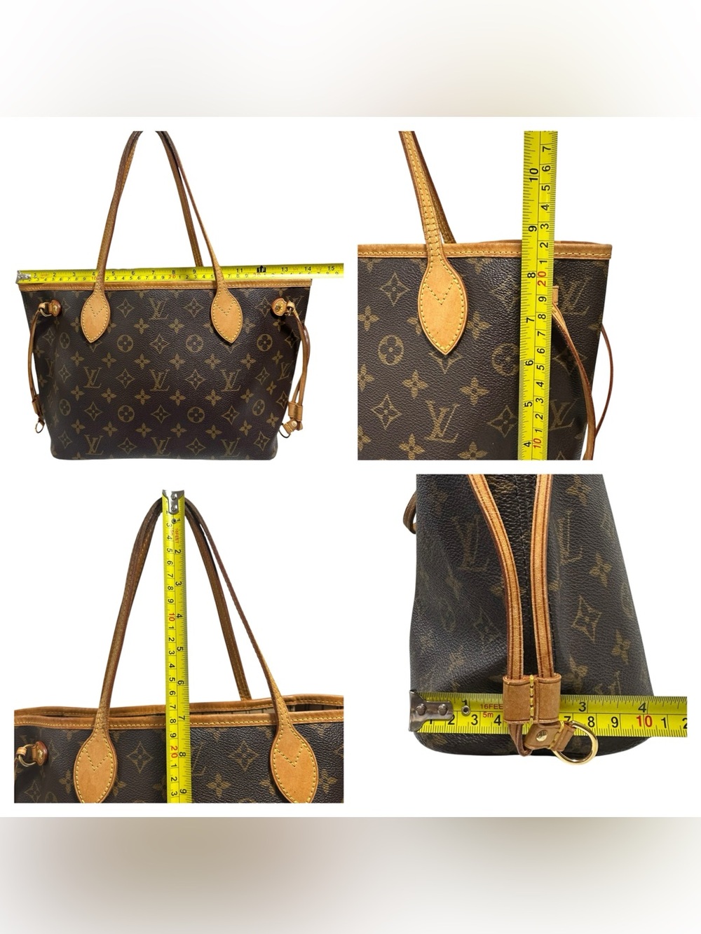 Louis Vuitton Monogram & Vachetta Leather Neverfull PM Tote - Picture 11 of 16